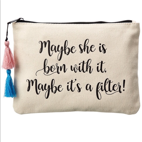 🆕 ✨FALLON & ROYCE Canvas Tassel Pouch Bag - Picture 3 of 4